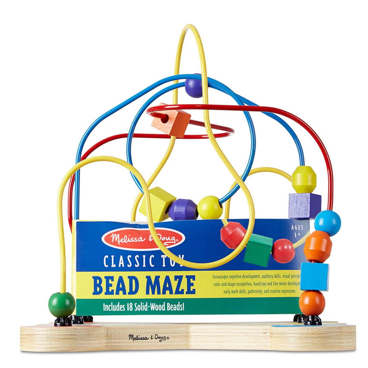 Melissa & Doug Classic Wooden Bead Maze - Educational Toy for Toddlers