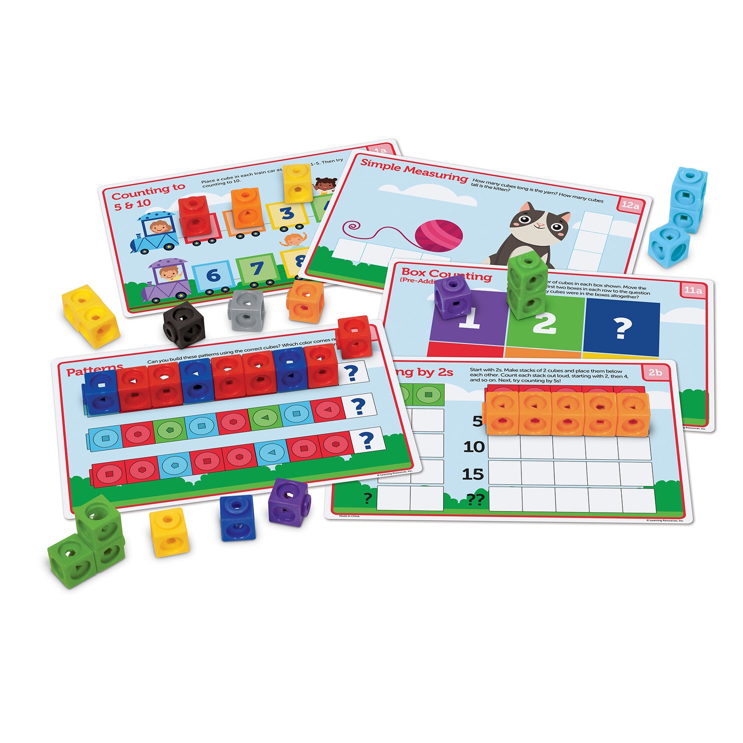 Learning Resources Mathlink Cubes - Preschool Math Activity Set - 100 Pieces