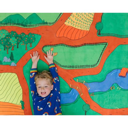 The Freckled Frog Farm-Themed Play Mat for Kids