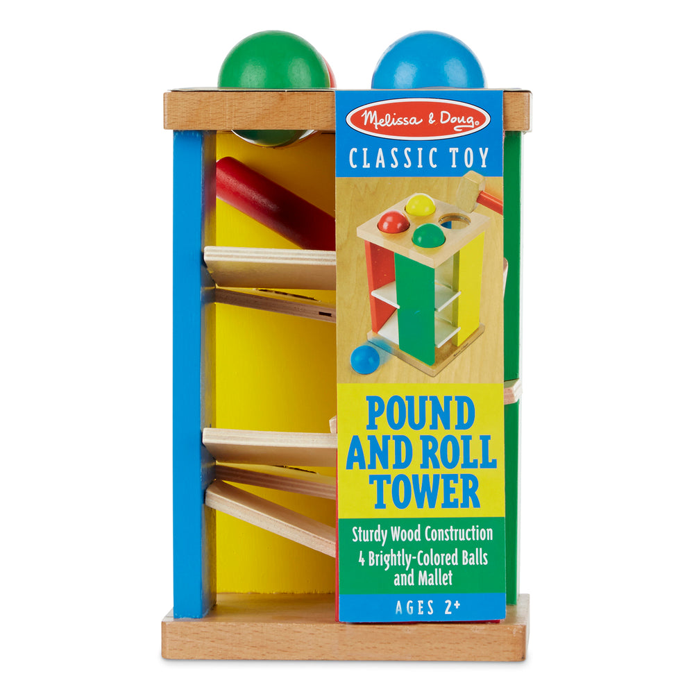 Melissa & Doug Pound and Roll Tower - Colorful Wooden Hammering Toy