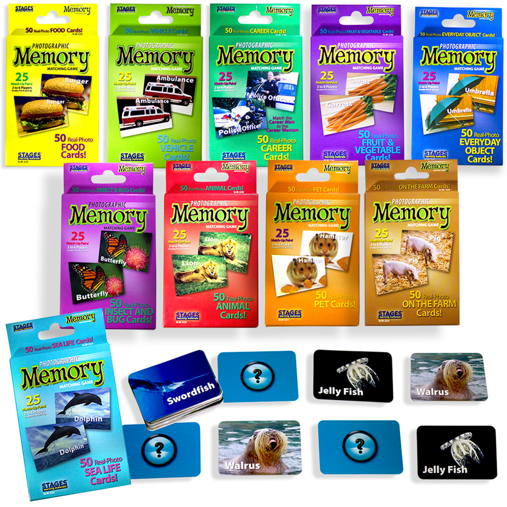 Stages Learning Materials - Photographic Memory Matching Games - Set of 10