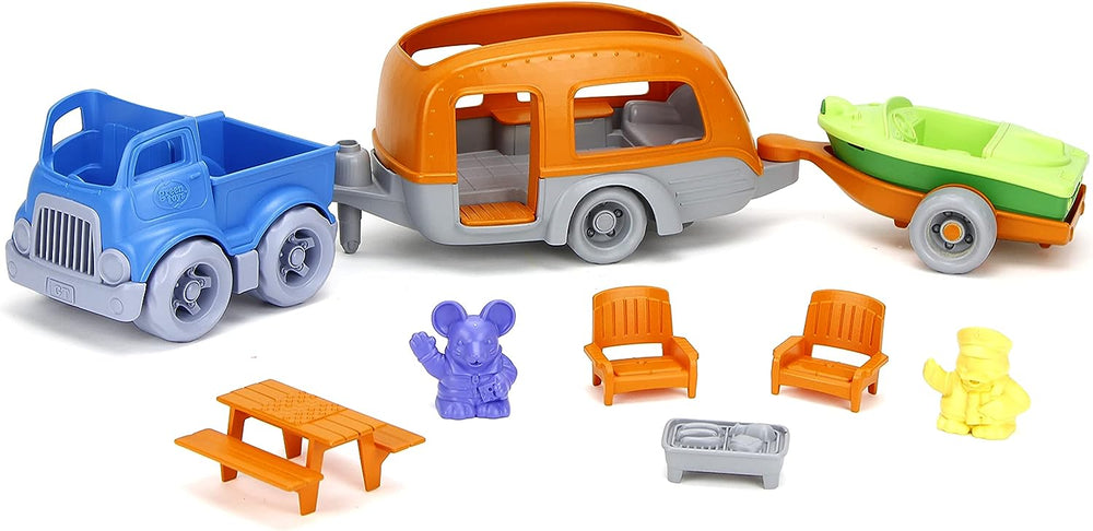 Green Toys Eco-Friendly RV Camper Set, 10-Piece Playset for Ages 2+