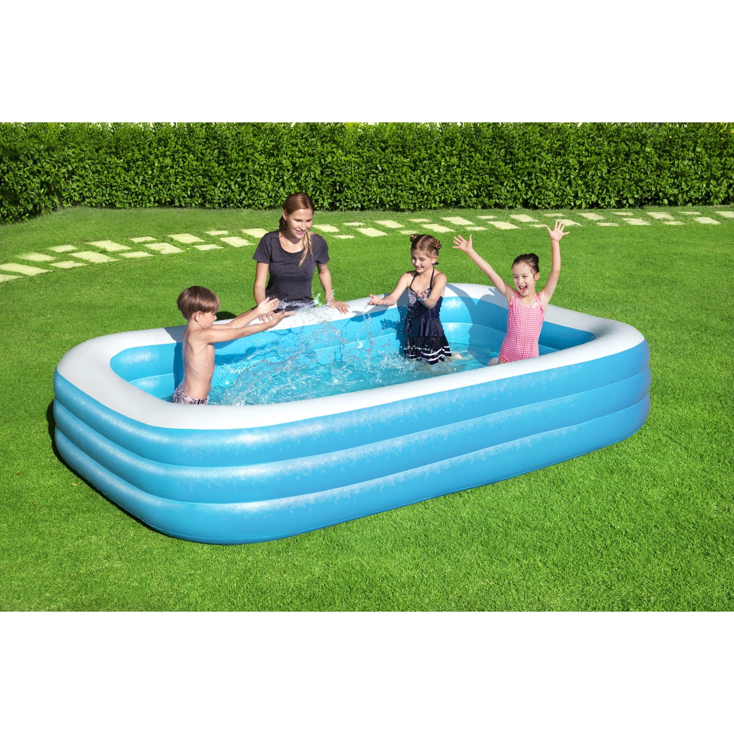 Bestway H2OGO! Rectangular 10' Inflatable Family Pool - Blue