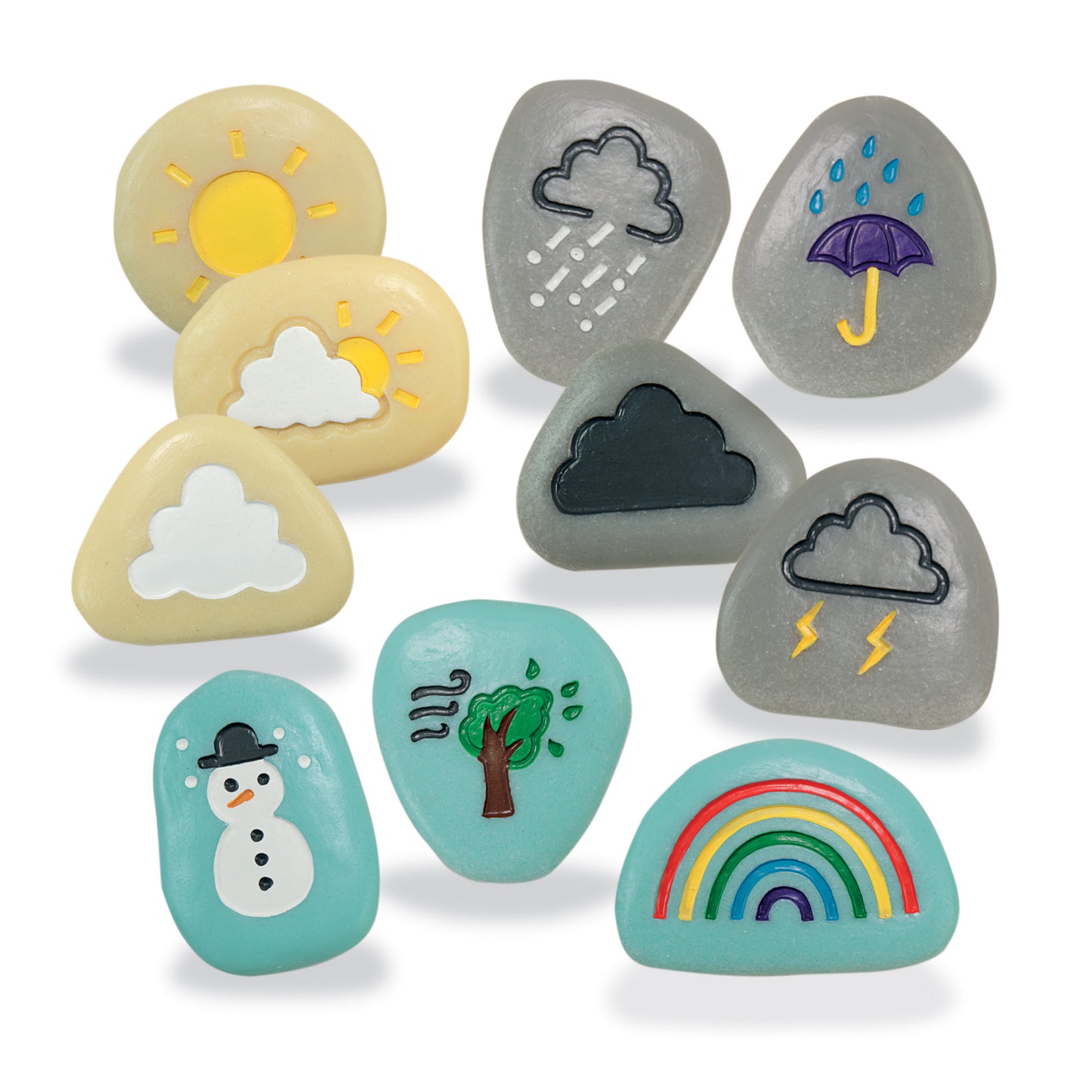 Yellow Door Weather Stones - Educational Outdoor Play Set of 10