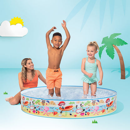 Intex Snapset Pool - Fun at The Beach, 5'x10', with Snorkel Pattern