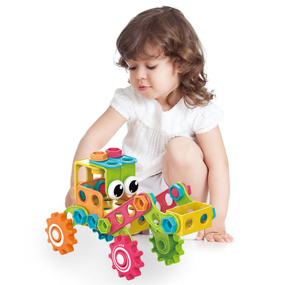 PicassoTiles 250-Piece STEM Engineering Construction Building Set