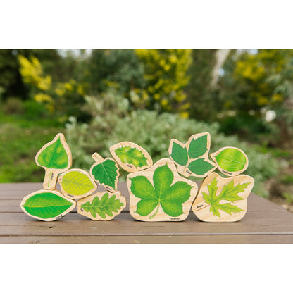 The Freckled Frog Stacking Leaves - Educational Wooden Block Set