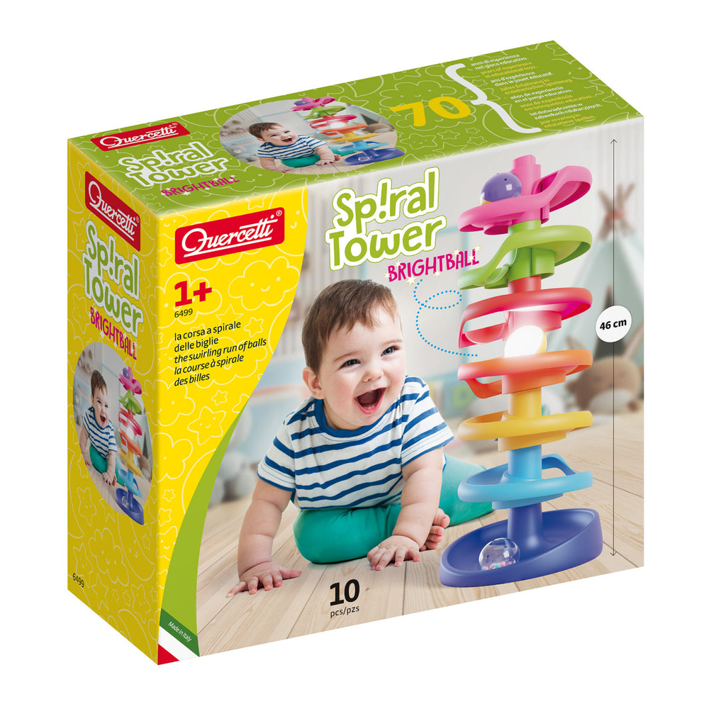 Quercetti Spiral Tower Brightball - Colorful Sensory Playset