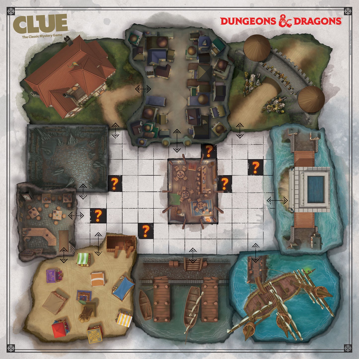 Dungeons & Dragons Clue Board Game | Collectible Mystery Game