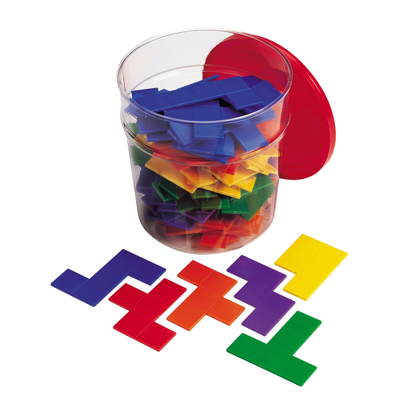 Learning Resources Rainbow Premier Pentominoes - Colorful Educational Set - Pack of 72