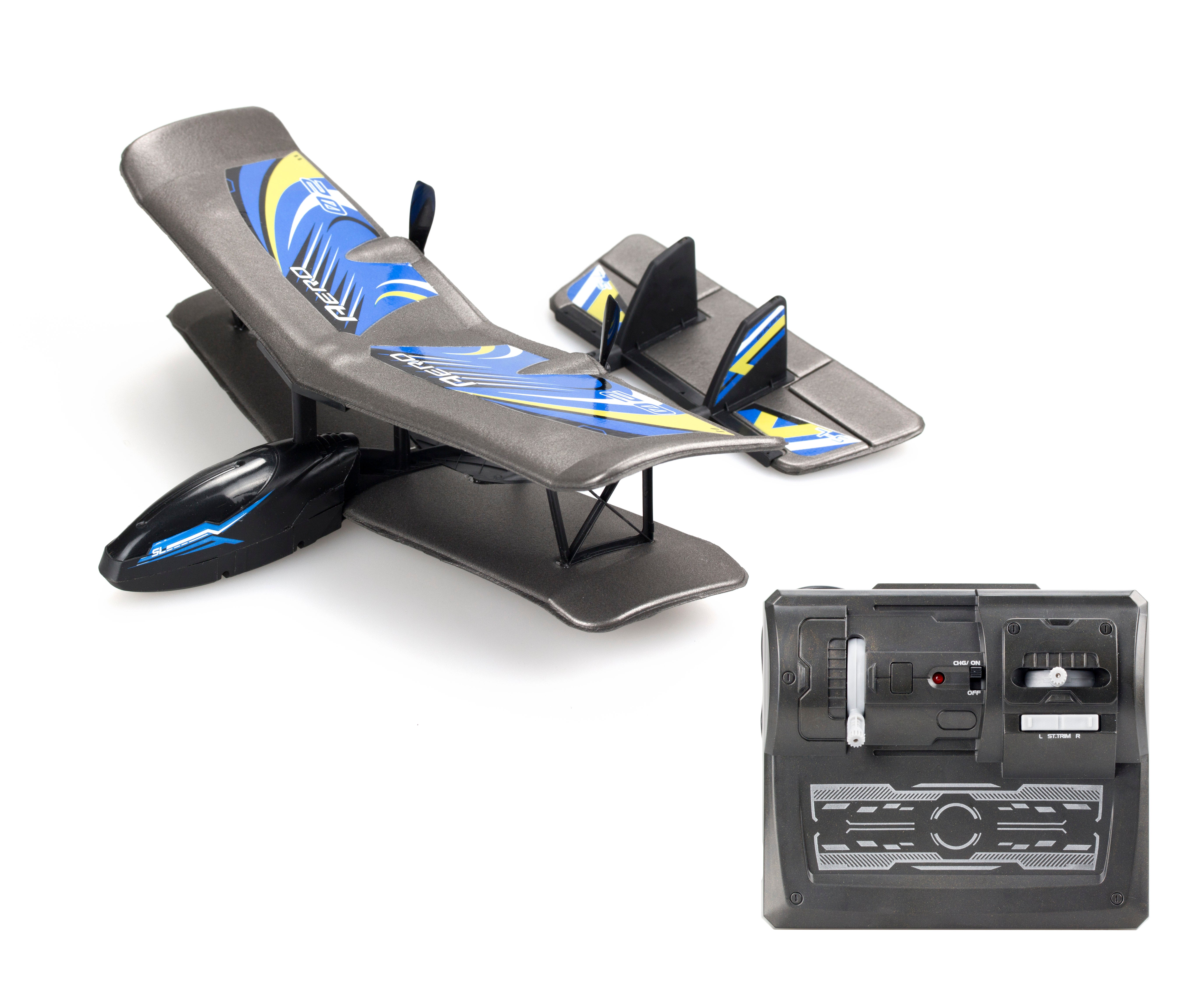 Flybotic Bi Wing Evo RC Plane Blue