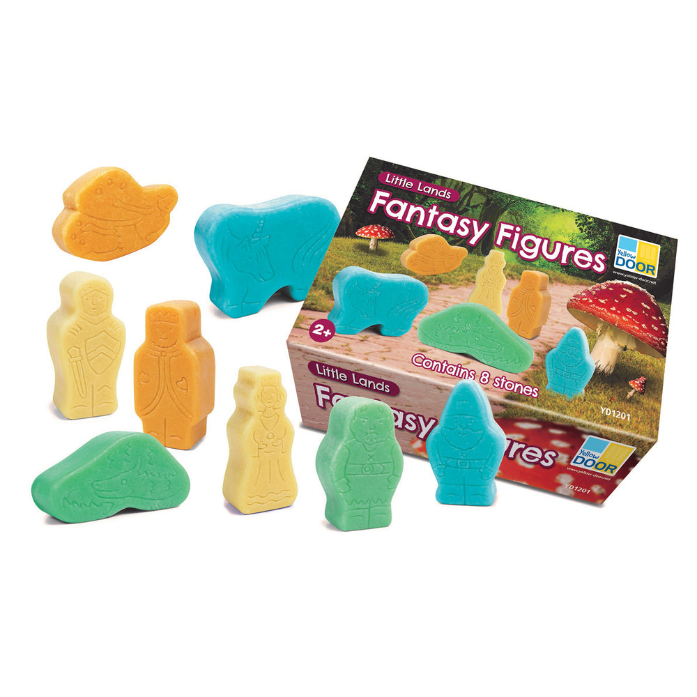 Yellow Door Little Lands Fantasy Figures - Set of 8 Enchanted Stone Characters