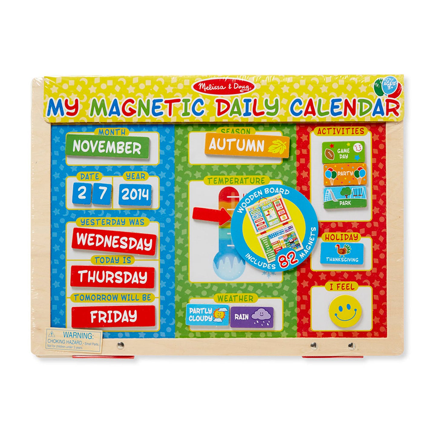 Melissa & Doug My First Daily Magnetic Calendar - Educational Toy for Kids