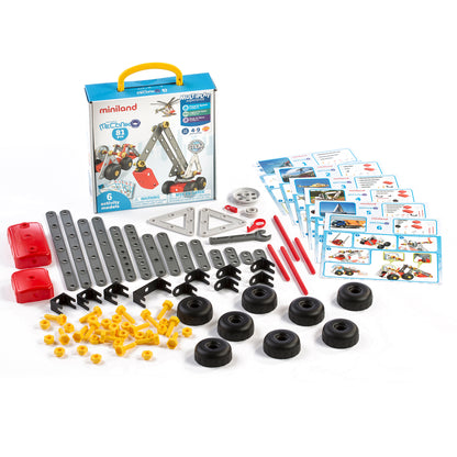 Miniland Educational Mecaniko - 81-Piece Vehicle Building Set