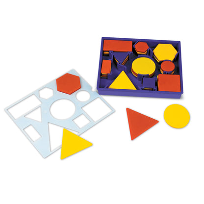 Learning Resources Attribute Blocks Desk Set - Educational Shape Sorting Toy