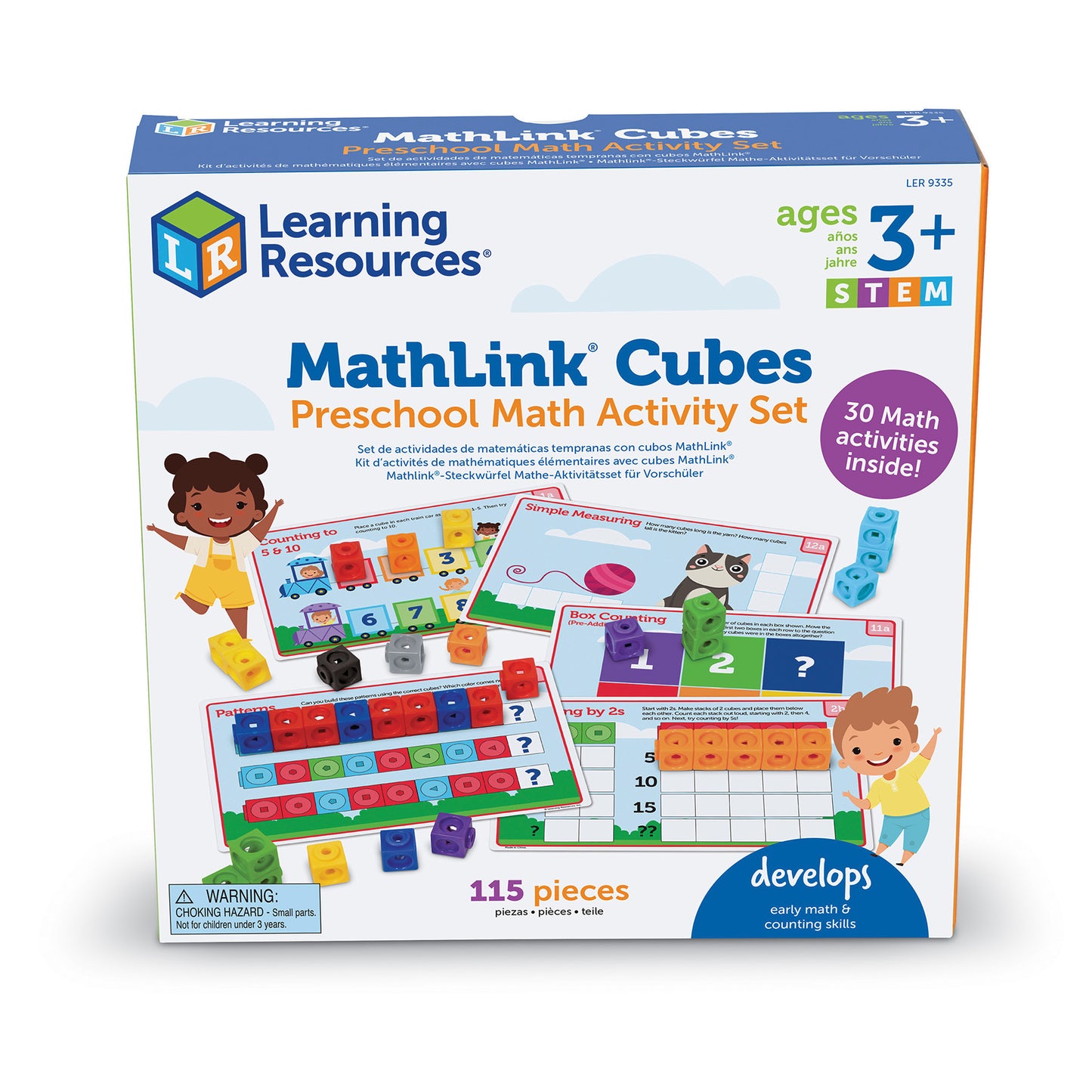 Learning Resources Mathlink Cubes - Preschool Math Activity Set - 100 Pieces