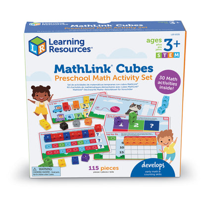 Learning Resources Mathlink Cubes - Preschool Math Activity Set - 100 Pieces