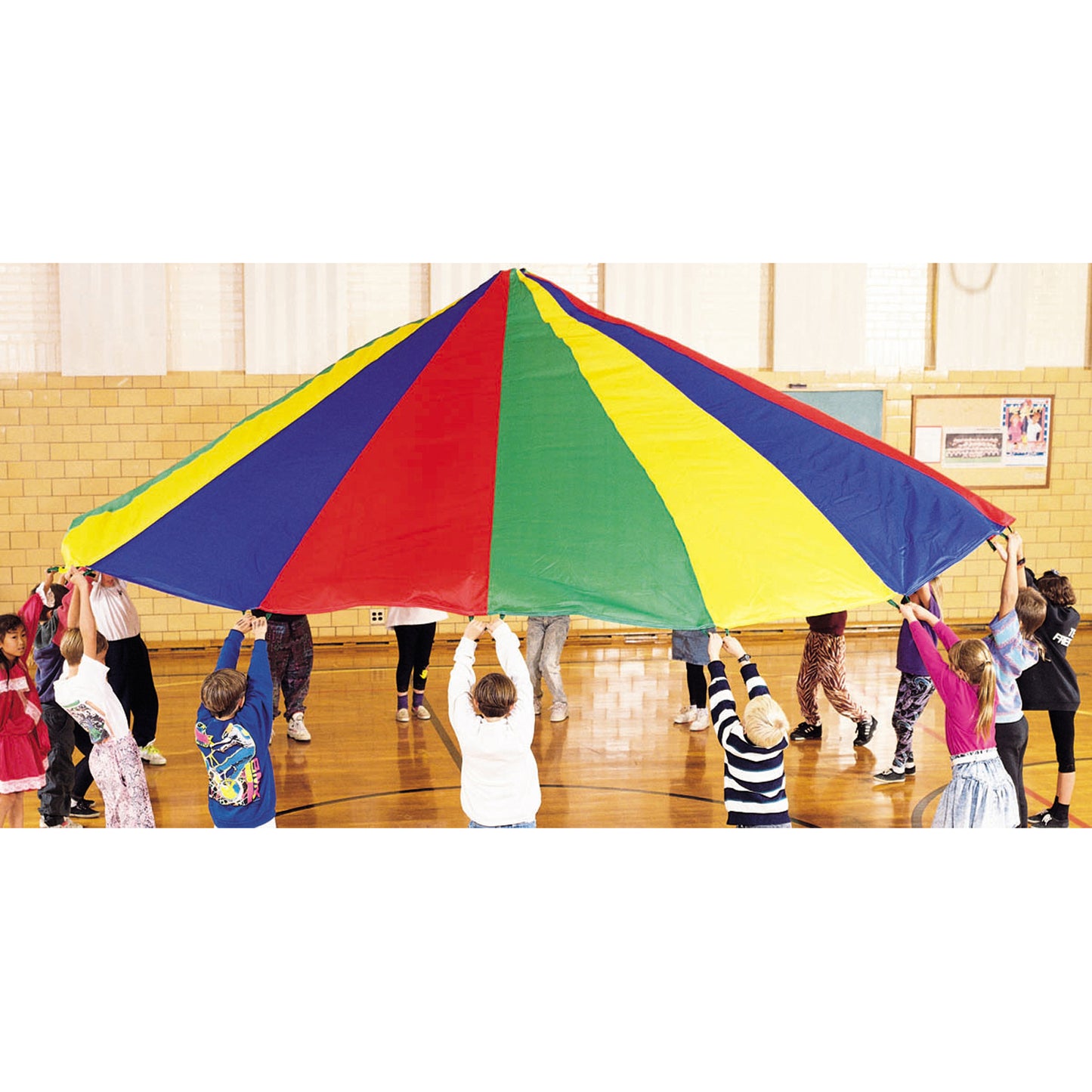 Martin Sports Multi-Color Parachute, 24' Diameter with 20 Handles for Outdoor Play