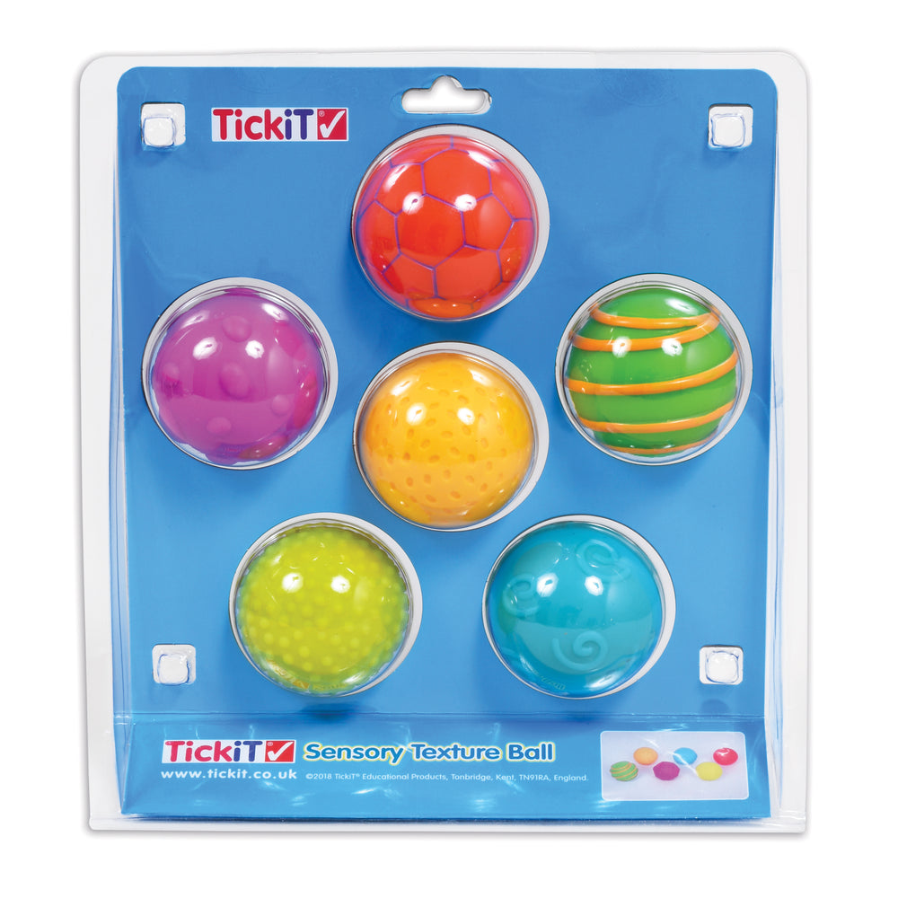 TickiT Sensory Texture Balls - Set of 6 for Toddlers