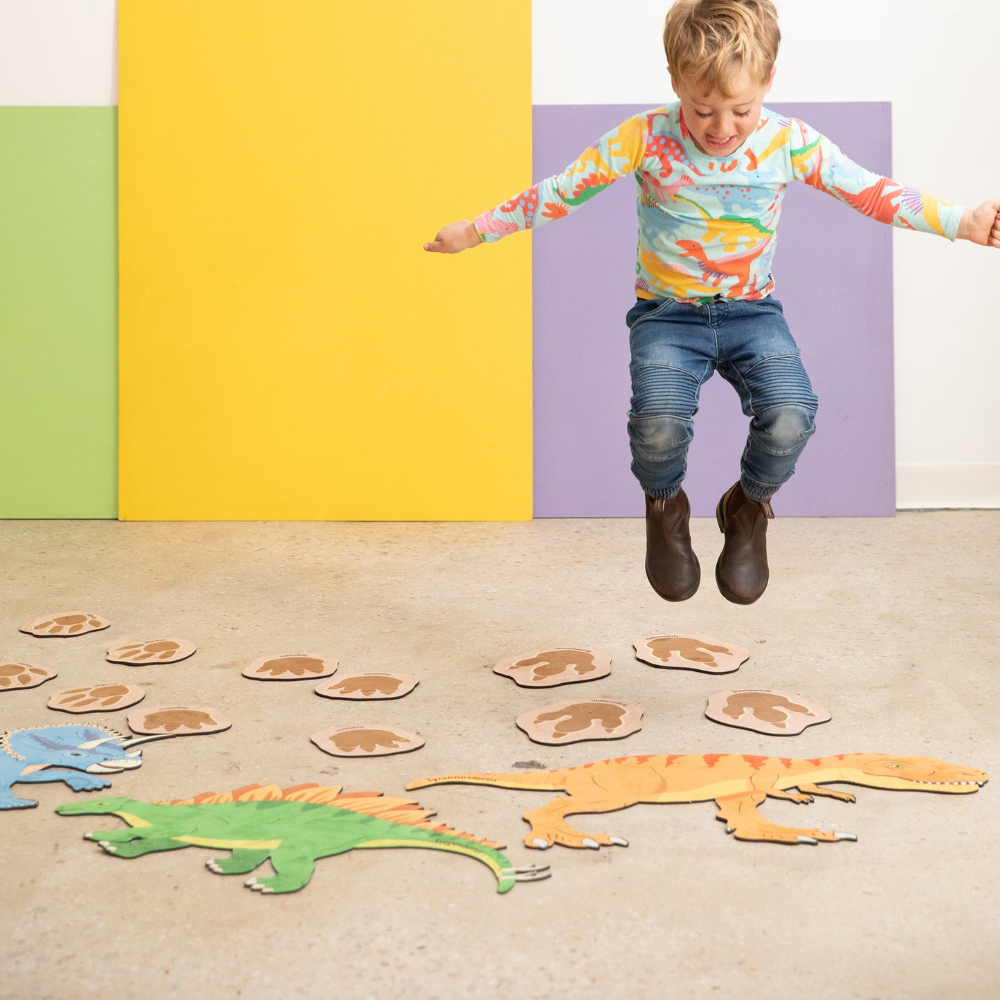 The Freckled Frog Dinosaur Adventure Play Mats for Kids