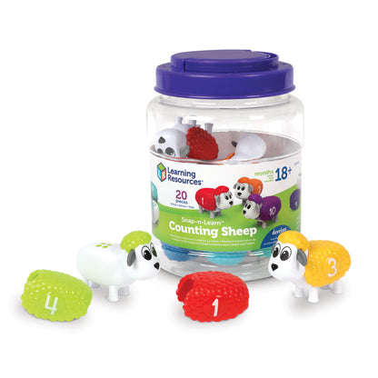 Learning Resources Snap-n-Learn Counting Sheep - Colorful Number Matching Game