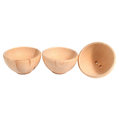 TickiT Beechwood Sensory Wooden Bowls - Set of 3