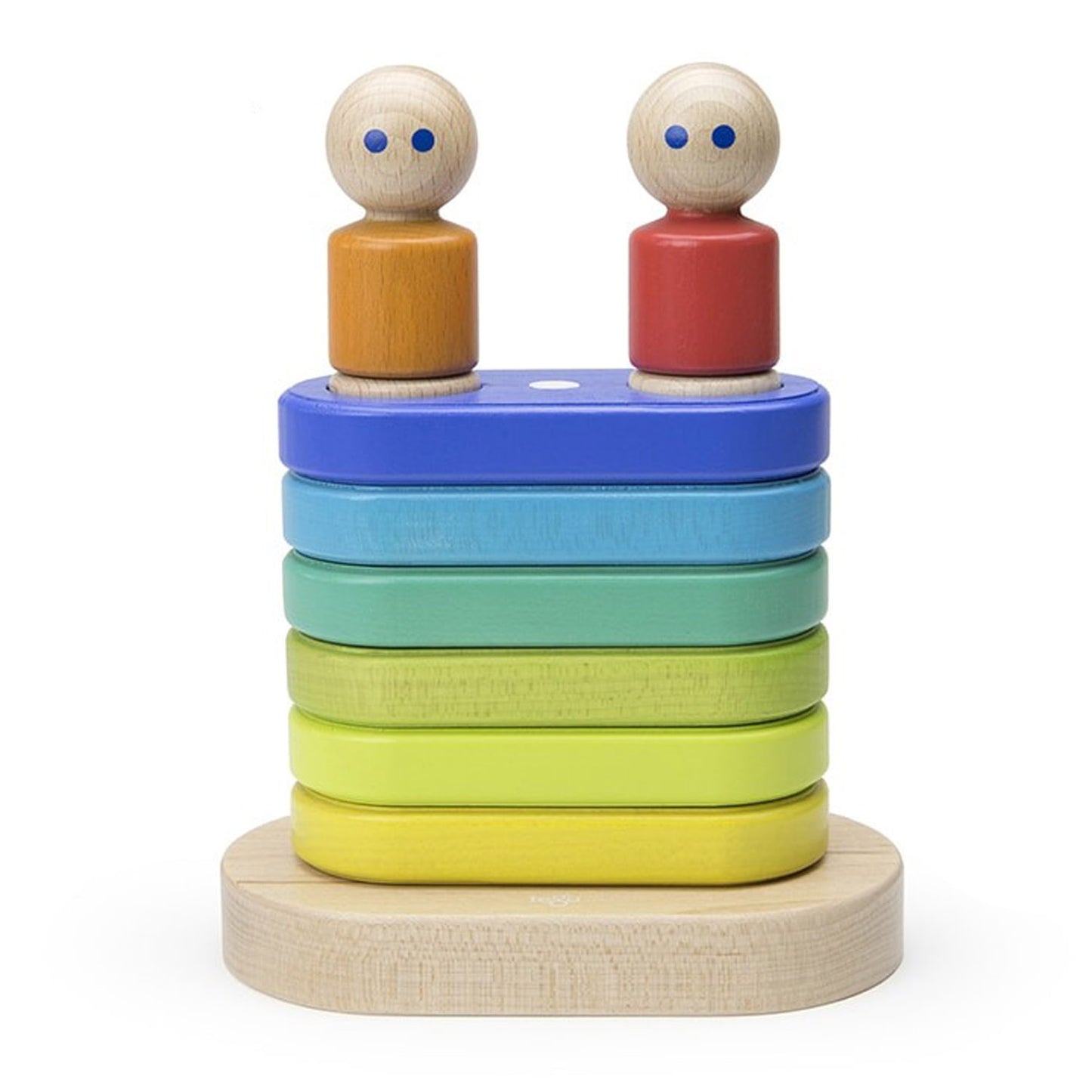 Tegu 11-Piece Magnetic Floating Wooden Stacker - Rainbow