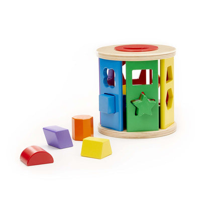 Melissa & Doug Match & Roll Shape Sorter - Classic Wooden Toy