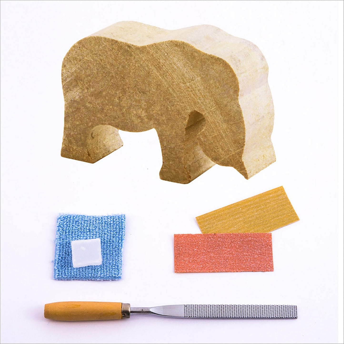 Studiostone Creative Elephant Soapstone Carving Kit - Art Sculpting Set