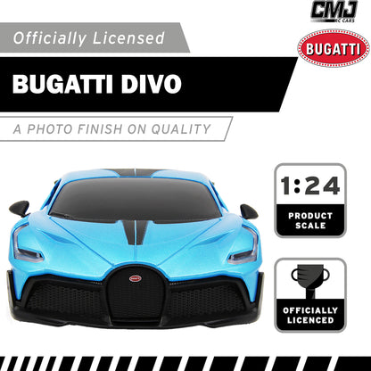 CMJ RC Cars Bugatti Divo Remote Control Vehicle - Blue - 1:24 Scale - 2.4GHz