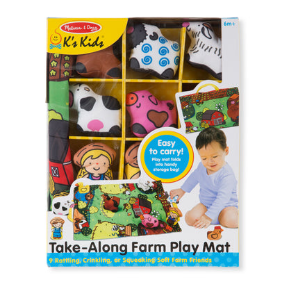 Melissa & Doug Take-Along Farm Play Mat ‚Äì Interactive Toddler Activity Set