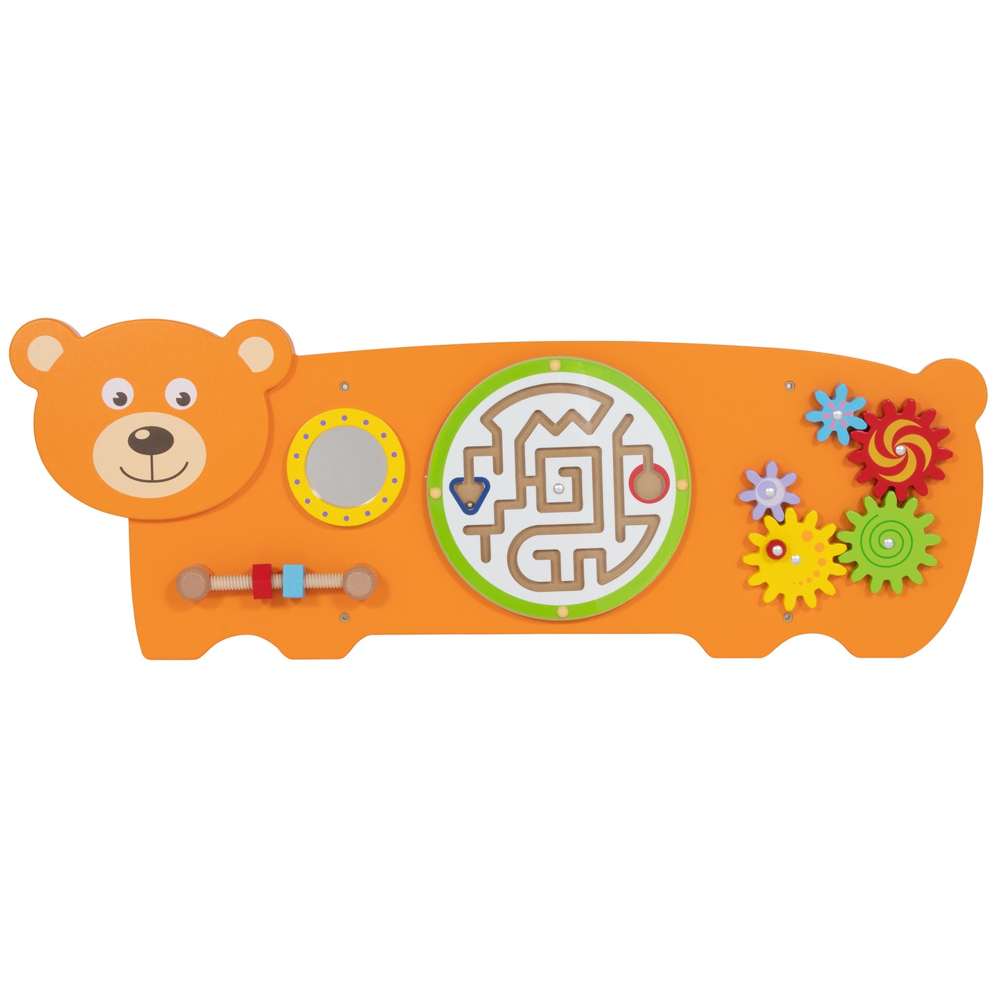 Learning Advantage Bear Activity Wall Panel - Interactive Toddler Learning Center