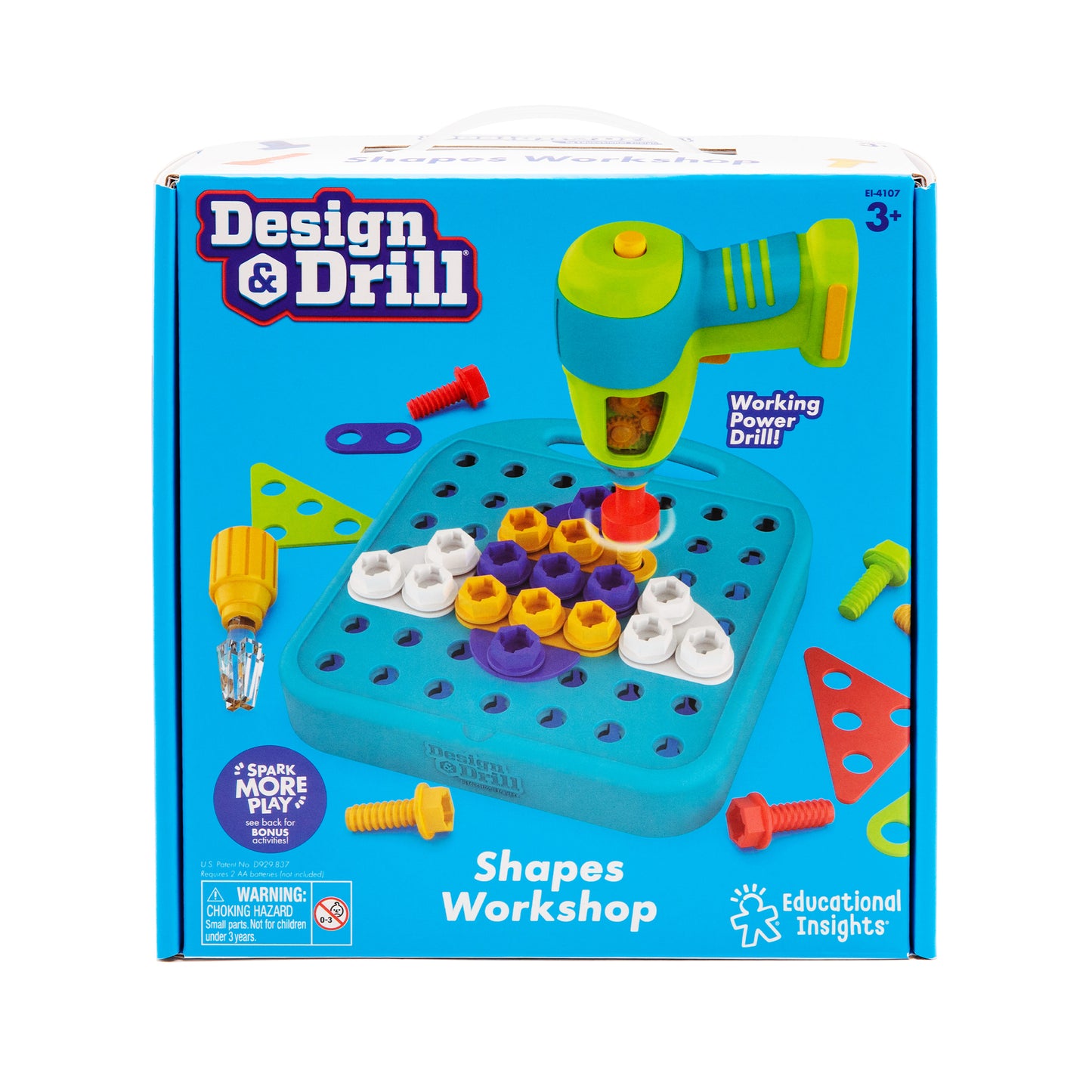 Educational Insights Design & Drill Shapes Workshop - Creative Construction Toy