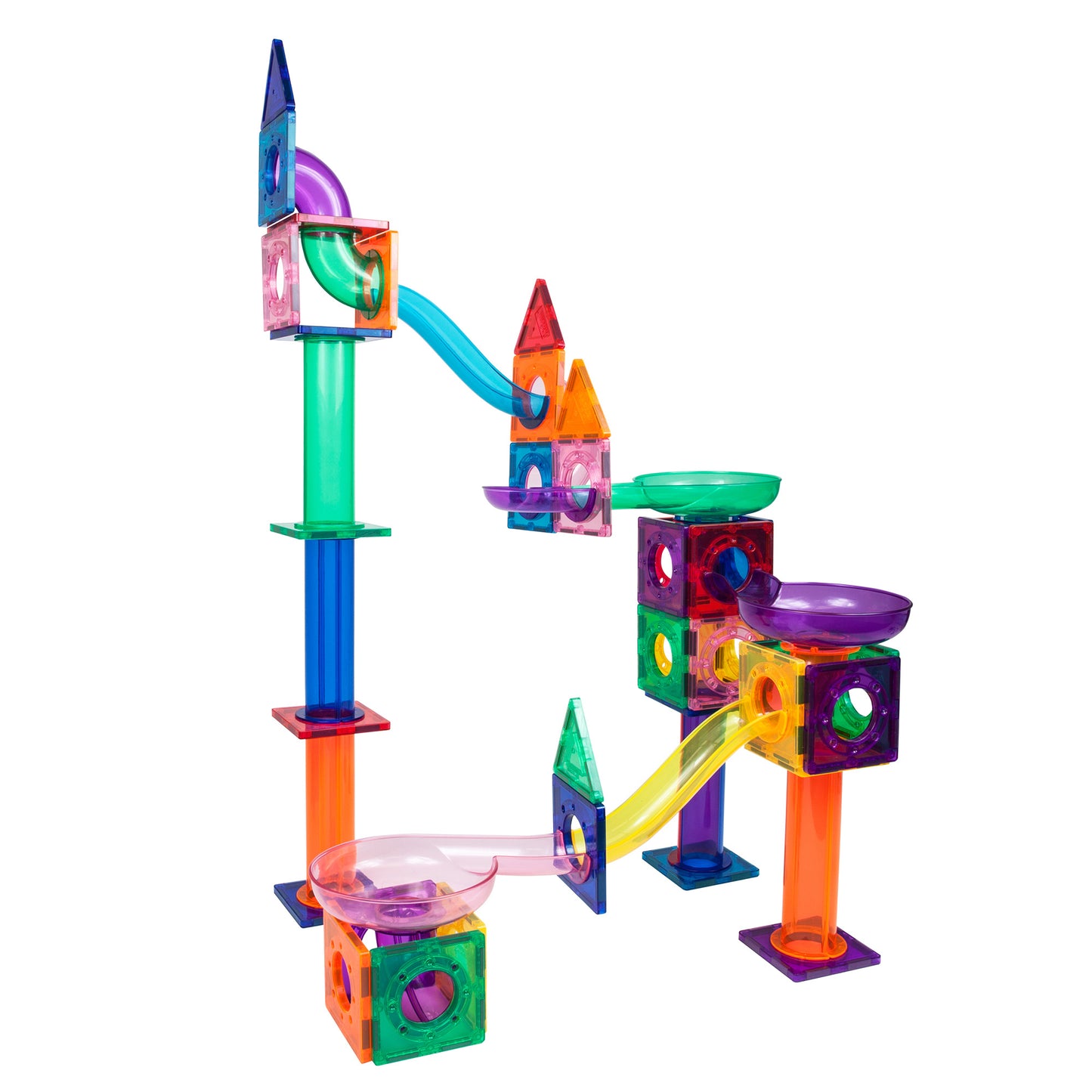 PicassoTiles 100-Piece Marble Run Building Set - Multicolor