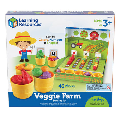 Learning Resources Veggie Farm Sorting Set - Educational Color & Counting Skills Game