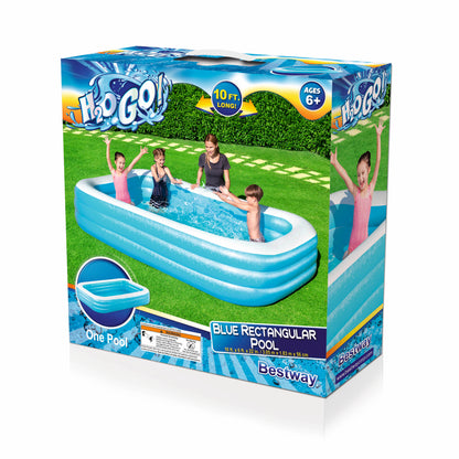 Bestway H2OGO! Rectangular 10' Inflatable Family Pool - Blue