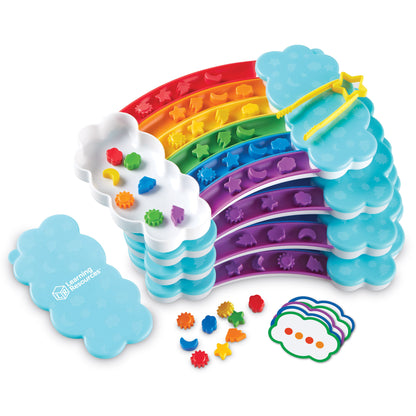 Learning Resources Rainbow Sorting Trays - Educational Classroom Set