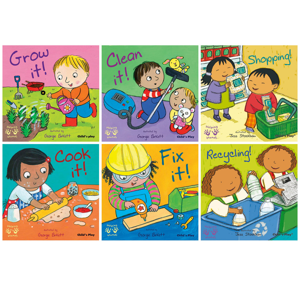 Child's Play Helping Hands Board Books, Set of 6 - Life Skills Series