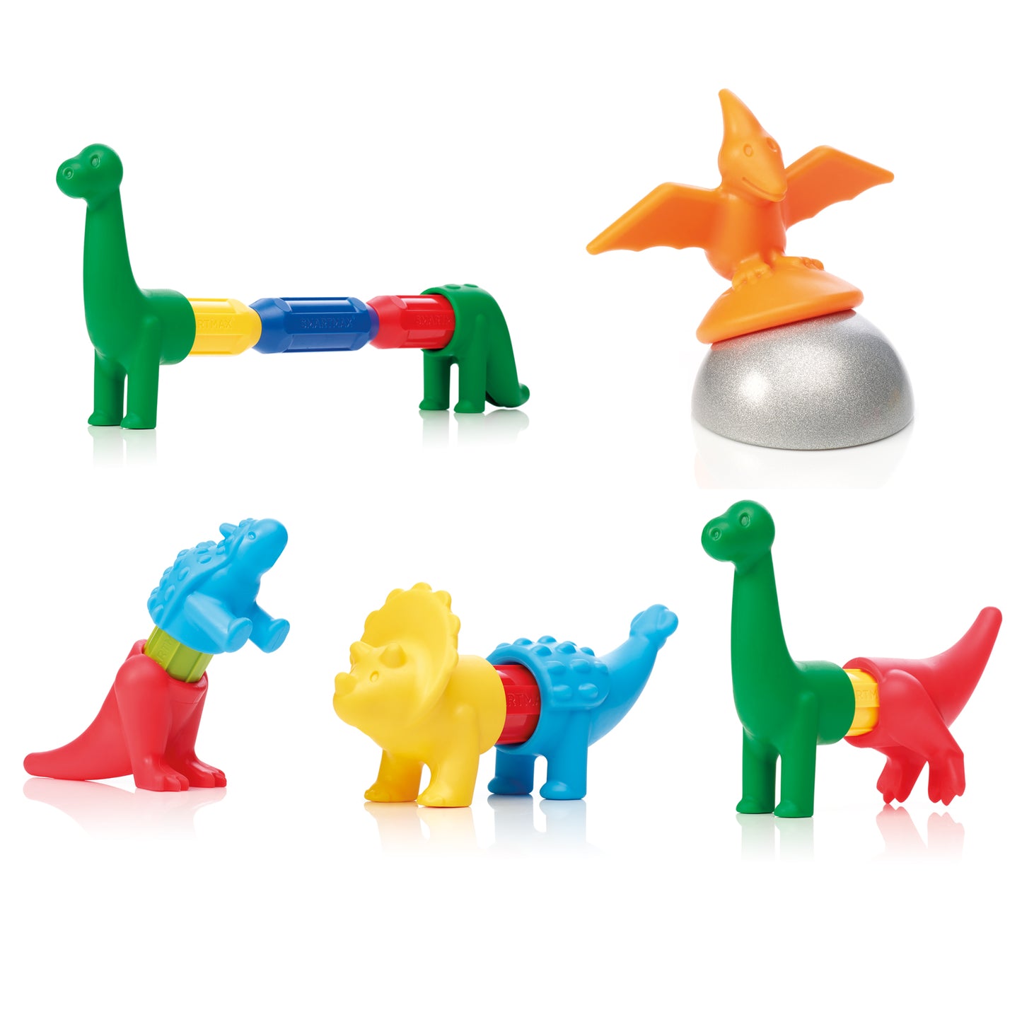 SmartMax My First Dinosaurs Magnetic Building Set, 14 Pieces