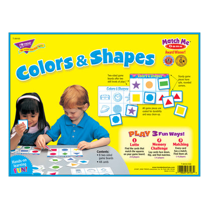 TREND Colors & Shapes Match Me Games - Educational Memory Board Game