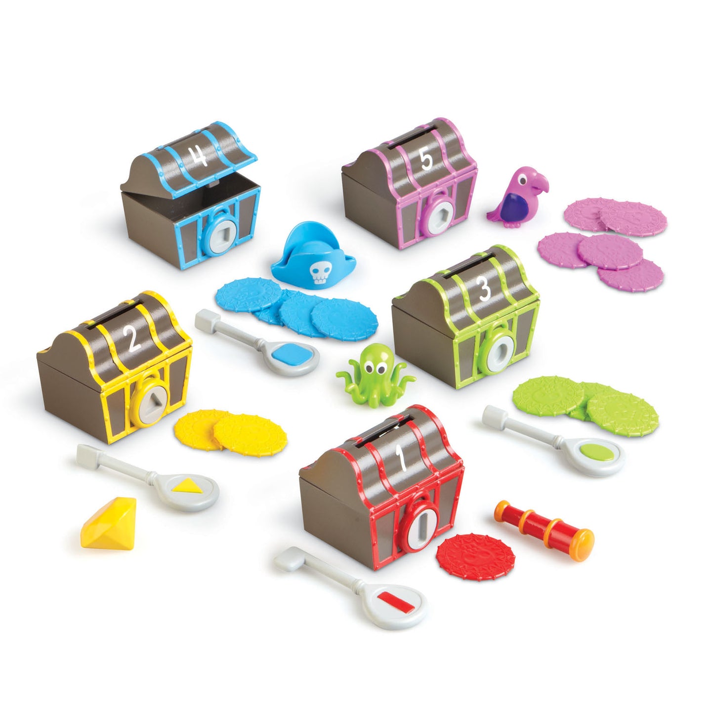 Learning Resources Sorting Surprise Treasure Chests - Color & Shape Discovery