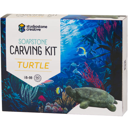 Studiostone Creative Turtle Soapstone Carving Kit - Complete Sculpting Set