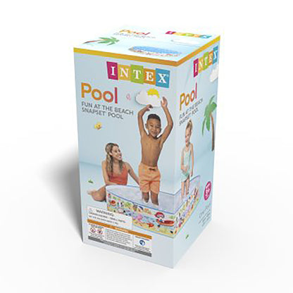 Intex Snapset Pool - Fun at The Beach, 5'x10', with Snorkel Pattern