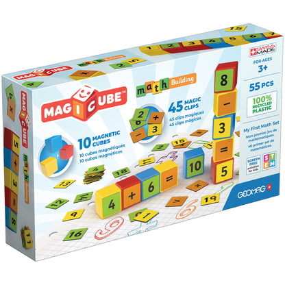 Geomag Magicube Math Building Set - 55 Pieces, Recycled Materials