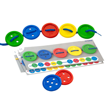 Miniland Educational Activity Buttons Set - 57 Pieces for Learning and Development