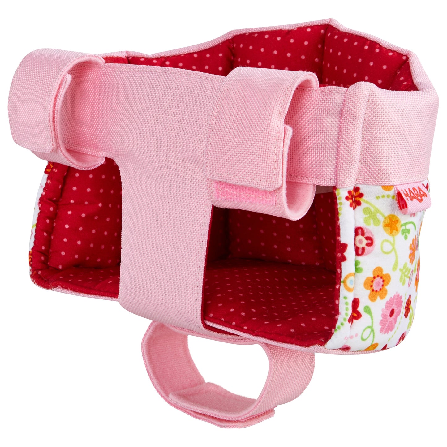 HABA Soft Doll's Bike Seat - Flower Meadow Design, Easy Attach