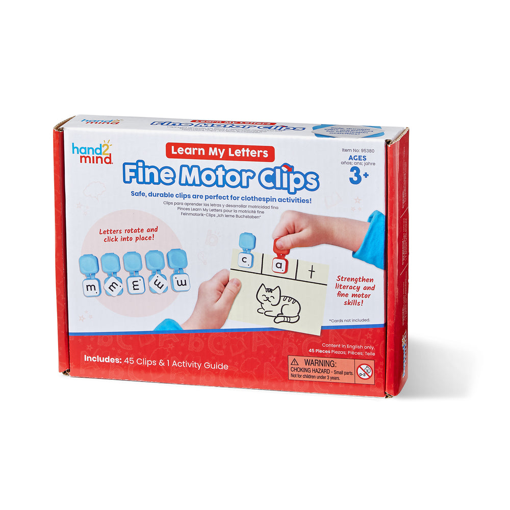 Hand2Mind Learn My Letters Fine Motor Clips - Educational Alphabet Learning Toy