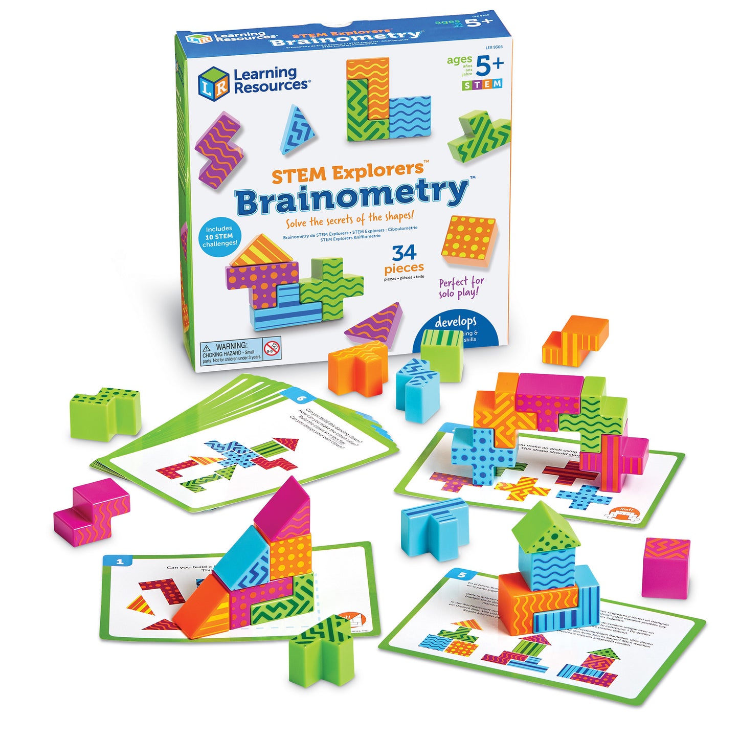 Learning Resources STEM Explorers Brainometry - Educational Geometry and Sorting Challenges