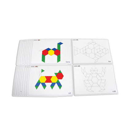 Learning Advantage Geometric Pattern Block Cards - 20 Double-Sided Activity Cards