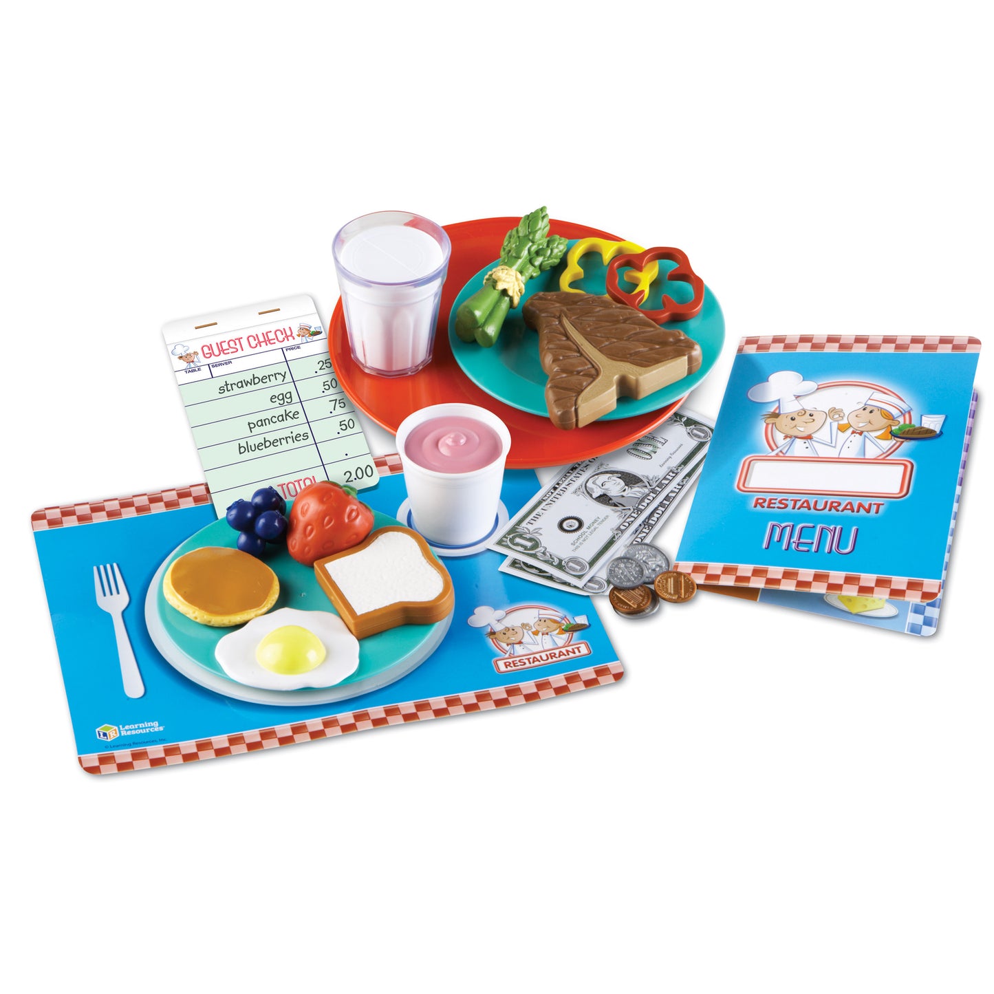 Learning Resources Serve It Up! Play Restaurant - Complete Pretend Playset